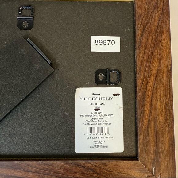 Threshold Brown Wooden “FAMILY” Photo Frame | Rustic Farmhouse 5x7 Frame - Picture 5 of 8